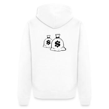 Crew - Unisex Premium Bio Zip Hoodie - Weiß - Hinten - Thijin (182cm)