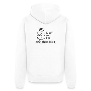 Manger dormir jeu Répéter | Gamer Moon et État de Mana - Veste à capuche bio Premium Unisexe - blanc - Dos - Thijin (182cm)