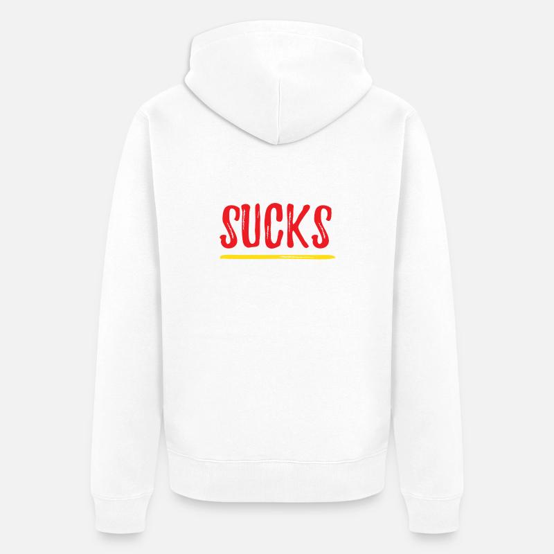 Ne pas courir, c’est nul - Veste à capuche bio Premium Unisexe - blanc