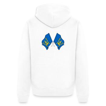 Drapeaux du Suffolk croisés - Veste à capuche bio Premium Unisexe - blanc - Dos - Thijin (182cm)