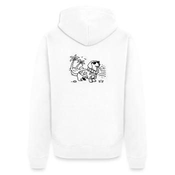 Hawaii vacation dachshund vacation mode with dog - Unisex Premium Organic Zip Hoodie - white - Back - Thijin (182cm)
