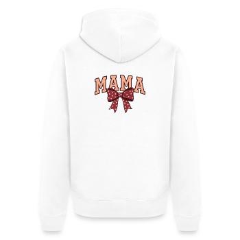Mom Bow Dots – Mom Motif - Unisex Premium Organic Zip Hoodie - white - Back - Thijin (182cm)
