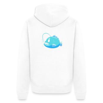 Frogfish - Unisex Premium Organic Zip Hoodie - white - Back - Thijin (182cm)