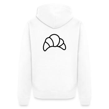 Halbmond - Unisex Premium Bio Zip Hoodie - Weiß - Hinten - Thijin (182cm)