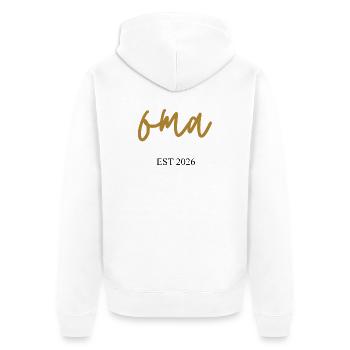 Granny EST 2026 - Veste à capuche bio Premium Unisexe - blanc - Dos - Thijin (182cm)
