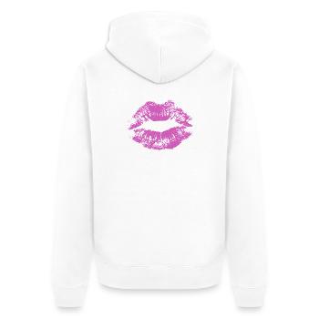 Muttertags Geschenk Mutter Muttertag Geschenkidee  - Unisex Premium Bio Zip Hoodie - Weiß - Hinten - Thijin (182cm)