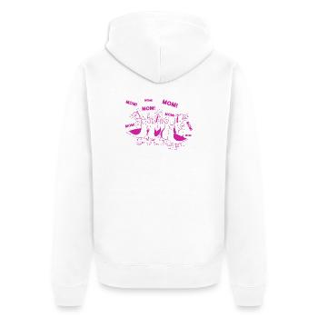 Mouette drôle Maman Maman Vie océanique Oiseau de la fête des mères - Veste à capuche bio Premium Unisexe - blanc - Dos - Thijin (182cm)