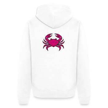 Cancer – Protection et force - Veste à capuche bio Premium Unisexe - blanc - Dos - Thijin (182cm)