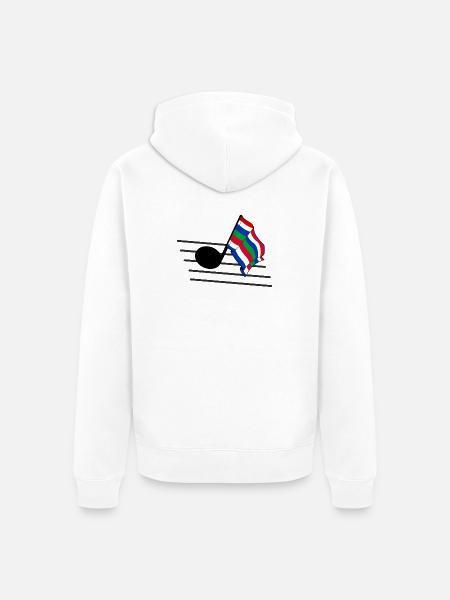 Schier Music Flag – Insel-Vibes - Unisex Premium Bio Zip Hoodie - Weiß