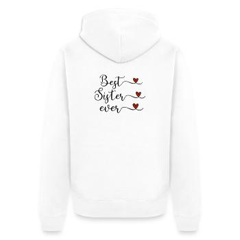 Meilleure sœur - Veste à capuche bio Premium Unisexe - blanc - Dos - Thijin (182cm)