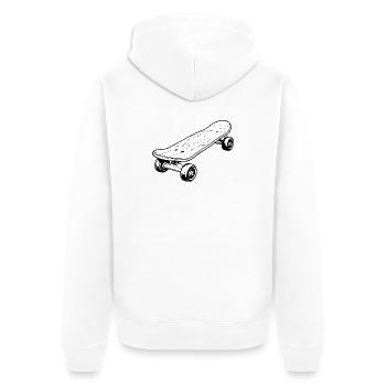 Graphismes de skateboard - Veste à capuche bio Premium Unisexe - blanc - Dos - Thijin (182cm)