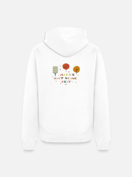 Alles hat seine Zeit - Unisex Premium Bio Zip Hoodie - Weiß