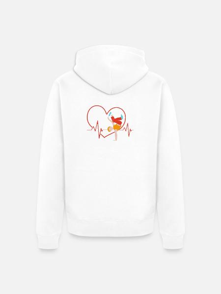 Breakdance - Unisex Premium Bio Zip Hoodie - Weiß