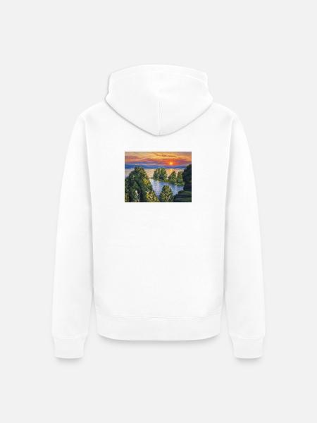 Sonnenuntergang - Unisex Premium Bio Zip Hoodie - Weiß