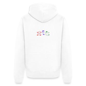Mein ABC - Unisex Premium Bio Zip Hoodie - Weiß - Hinten - Thijin (182cm)