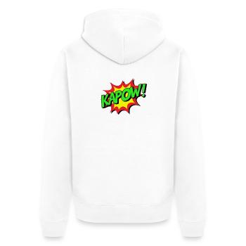 KAPOW Comic Explosion - Unisex Premium Organic Zip Hoodie - white - Back - Thijin (182cm)