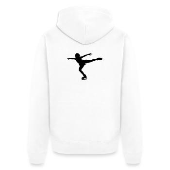 Eiskunstlauf - Unisex Premium Bio Zip Hoodie - Weiß - Hinten - Thijin (182cm)