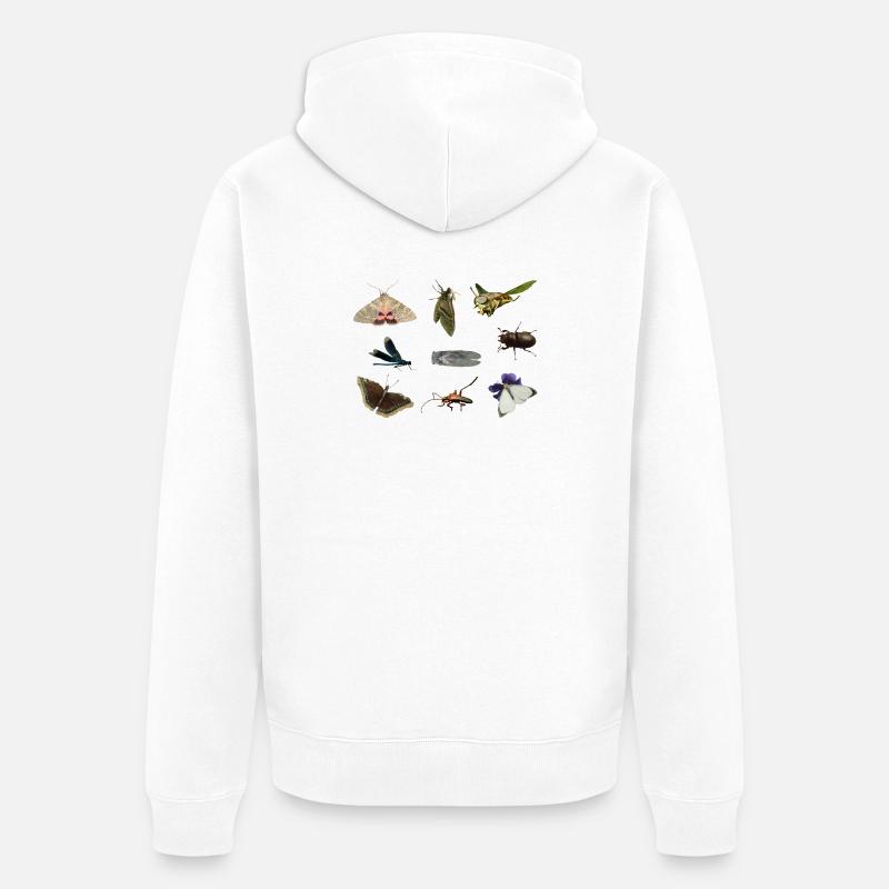 insecte - Veste à capuche bio Premium Unisexe - blanc