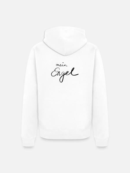 mein Engel - Unisex Premium Bio Zip Hoodie - Weiß