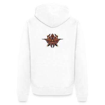 steampunk aviator - Unisex Premium Organic Zip Hoodie - white - Back - Thijin (182cm)