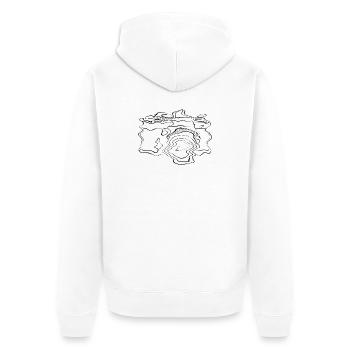 kamera fotografie - Unisex Premium Bio Zip Hoodie - Weiß - Hinten - Thijin (182cm)