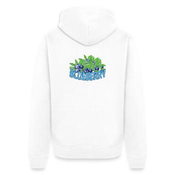 BLUEBERRY - Unisex Premium Organic Zip Hoodie - white - Back - Thijin (182cm)