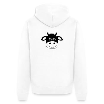Cow Cows Cattle cow Animals Farmer Farmers - Unisex Premium Organic Zip Hoodie - white - Back - Thijin (182cm)