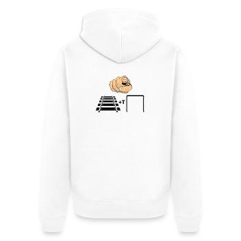 Tu ne stimules pas - Veste à capuche bio Premium Unisexe - blanc - Dos - Thijin (182cm)