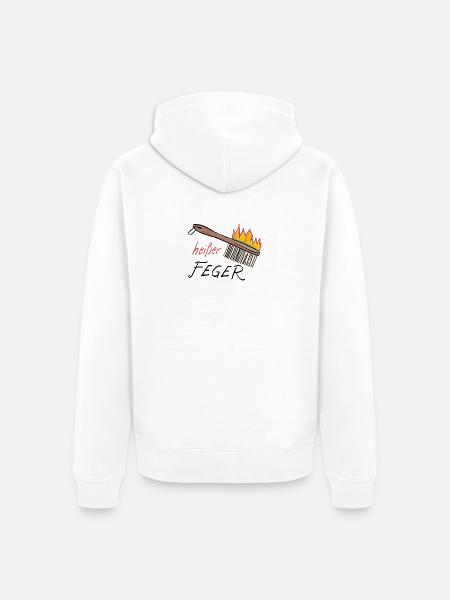 Heißer Feger - Unisex Premium Bio Zip Hoodie - Weiß