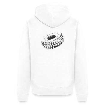 Tire Tires Crew Team Company Tractor Tractor - Veste à capuche bio Premium Unisexe - blanc - Dos - Thijin (182cm)