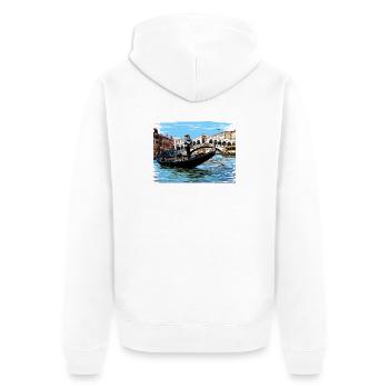 Venise - Veste à capuche bio Premium Unisexe - blanc - Dos - Thijin (182cm)