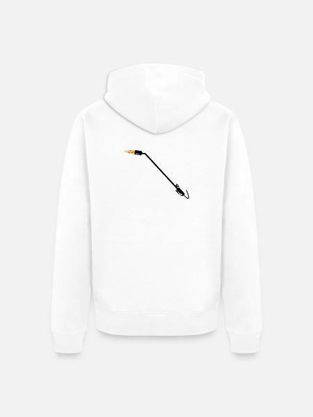 Dachdecker-Gasbrenner - Unisex Premium Bio Zip Hoodie - Weiß