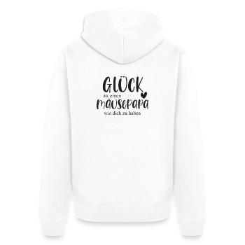 Mäuse Mäusepapa Haustier Mäuseliebe Geschenk - Unisex Premium Bio Zip Hoodie - Weiß - Hinten - Thijin (182cm)