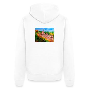 EC Heidelberg I Holiday I Castle - Unisex Premium Organic Zip Hoodie - white - Back - Thijin (182cm)
