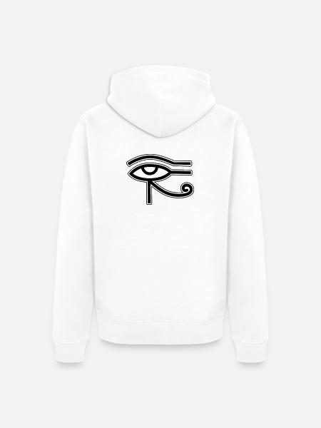 Eye Horus Egypt - Unisex Premium Organic Zip Hoodie - white