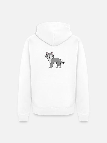 Wolf Wolves - Unisex Premium Organic Zip Hoodie - white