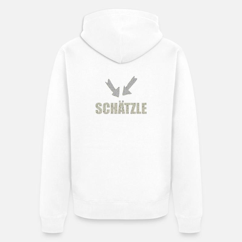 schätzle - Unisex Premium Bio Zip Hoodie - Weiß