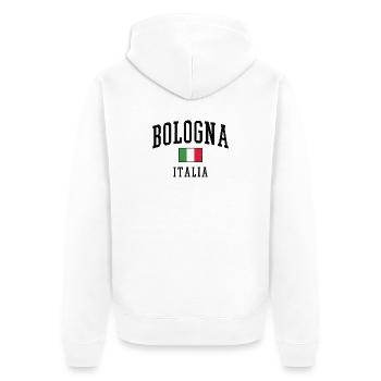 Bologne - Italie Drapeau - Veste à capuche bio Premium Unisexe - blanc - Dos - Thijin (182cm)