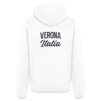Vérone Italie - Veste à capuche bio Premium Unisexe - blanc - Dos - Thijin (182cm)