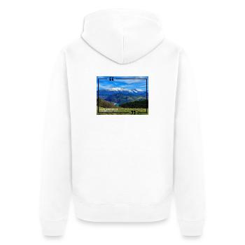 Lac de Monteynard le 120323 - Veste à capuche bio Premium Unisexe - blanc - Dos - Thijin (182cm)