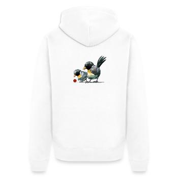 Boules de boules de boules pour pétanque - Veste à capuche bio Premium Unisexe - blanc - Dos - Thijin (182cm)