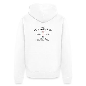 Gran Canaria, Relax, Phare de Punta de Sardina - Veste à capuche bio Premium Unisexe - blanc - Dos - Thijin (182cm)