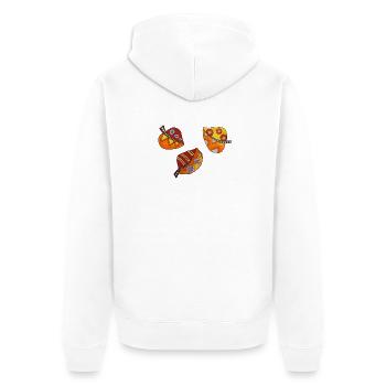 herbstblätter - Unisex Premium Bio Zip Hoodie - Weiß - Hinten - Thijin (182cm)