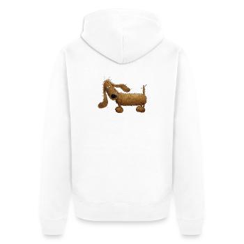 Funny Dachshund I Dachshund I Teckel I Hund - Unisex Premium Organic Zip Hoodie - white - Back - Thijin (182cm)
