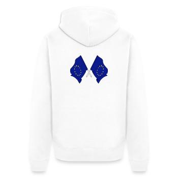 Deux drapeaux de l’Union européenne - Veste à capuche bio Premium Unisexe - blanc - Dos - Thijin (182cm)