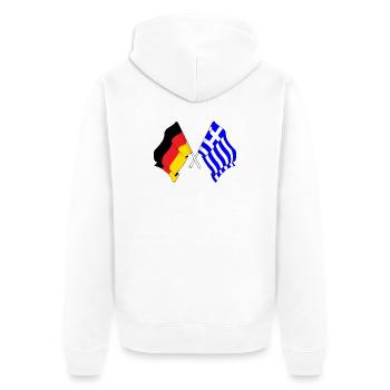 Flag of Germany and flag of Greece - Unisex Premium Organic Zip Hoodie - white - Back - Thijin (182cm)