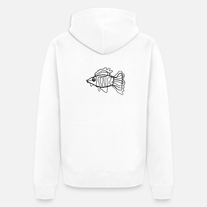 Poisson - Veste à capuche bio Premium Unisexe - blanc