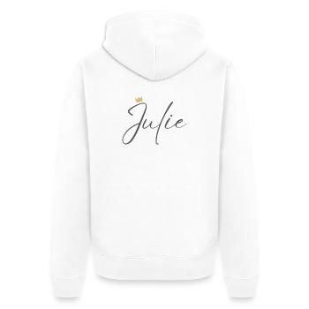 Chemise Princess Julie Crown Style Name - Veste à capuche bio Premium Unisexe - blanc - Dos - Thijin (182cm)