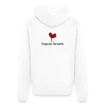RETIREMENT - Unisex Premium Organic Zip Hoodie - white - Back - Thijin (182cm)
