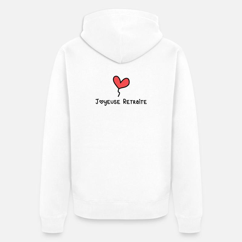 RETRAITE - Veste à capuche bio Premium Unisexe - blanc